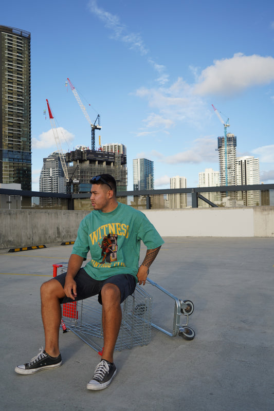 Oversized 'Vintage club' tee Green