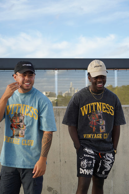 Oversized 'Vintage Club' Tee blue