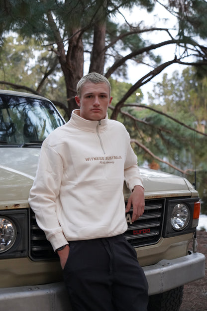 Cream Quarter Zip Jumper