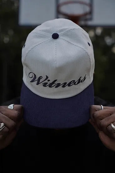 Navy & White A-Frame Cap