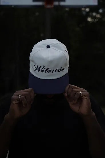 Navy & White A-Frame Cap