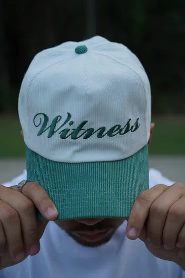 Pine Green & White A-Frame Cap