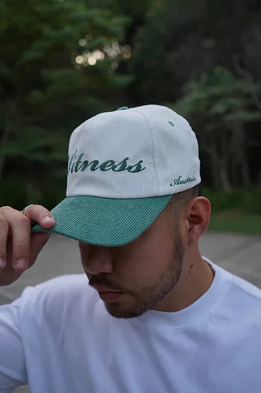 Pine Green & White A-Frame Cap