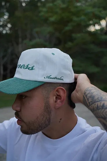 Pine Green & White A-Frame Cap